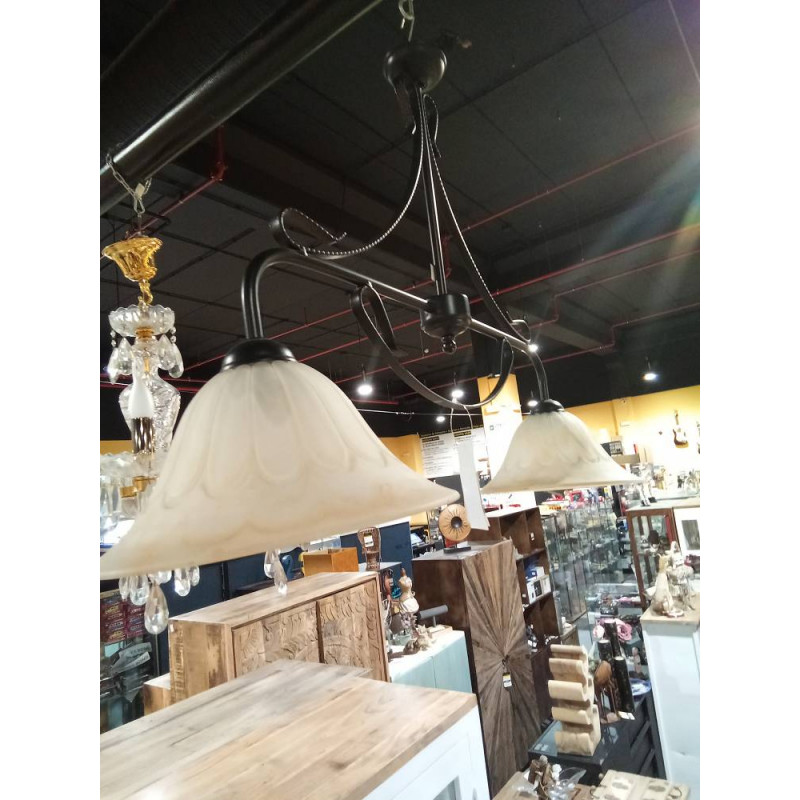 LAMPARA TECHO 2 TULIPAS 