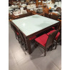 MESA EXT.135X130-260 + 8 SILLAS WENGUE