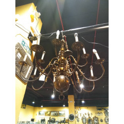 LÁMPARA ANTIGUA HOLANDESA 12 BRAZOS