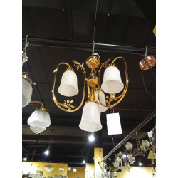 LAMPARA 3 FOCOS DORADA