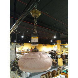 LAMPARITA  ANTIGUA DE TULIPA ROSA