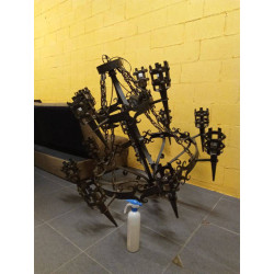 LAMPARA FORJA SALON RUSTICO