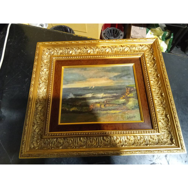 CUADRO PAISAJE MARCO DORADO 50X45