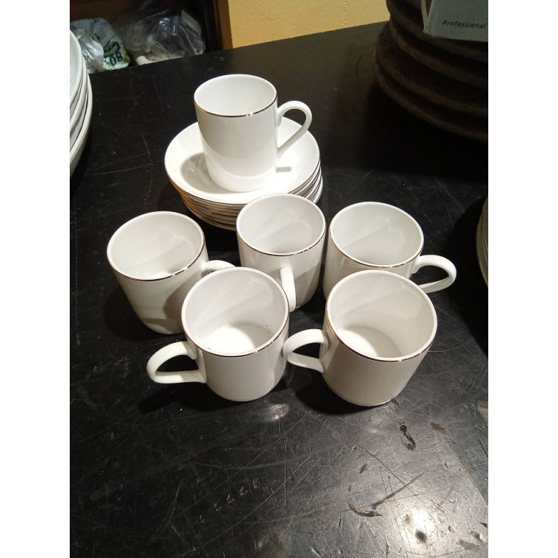 CONJUNTO 6 TAZAS Y 6 PLATOS