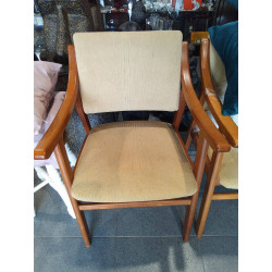 SILLA MADERA TAPIZADA