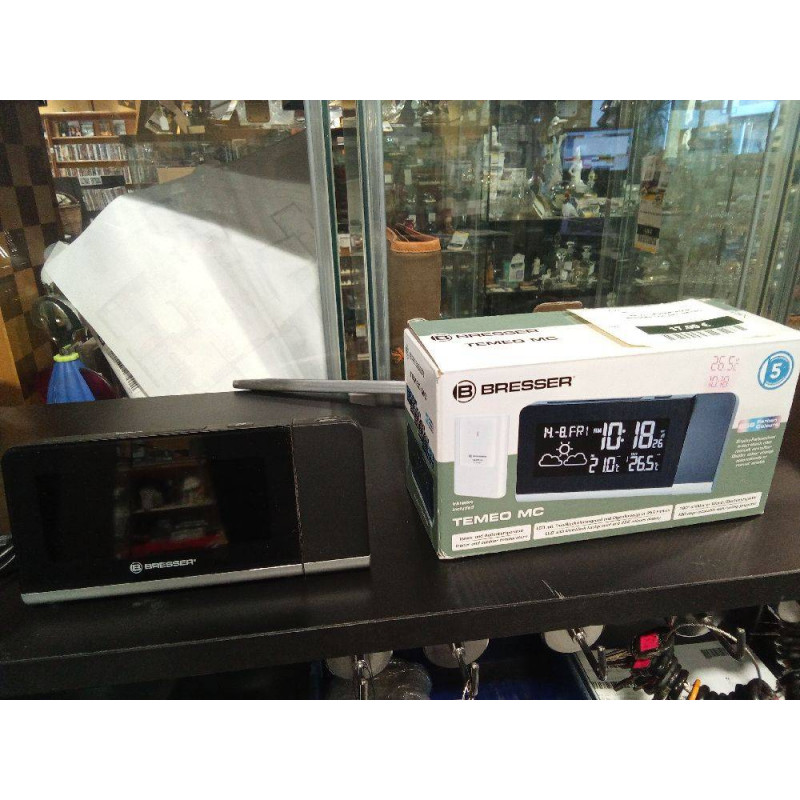 RELOJ DESPERTADOR BRESSER CON EST. METEO.