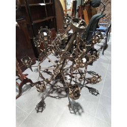 LAMPARA FORJA SALON RUSTICO