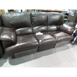 SOFA PIEL 3 PLAZAS RELAX 