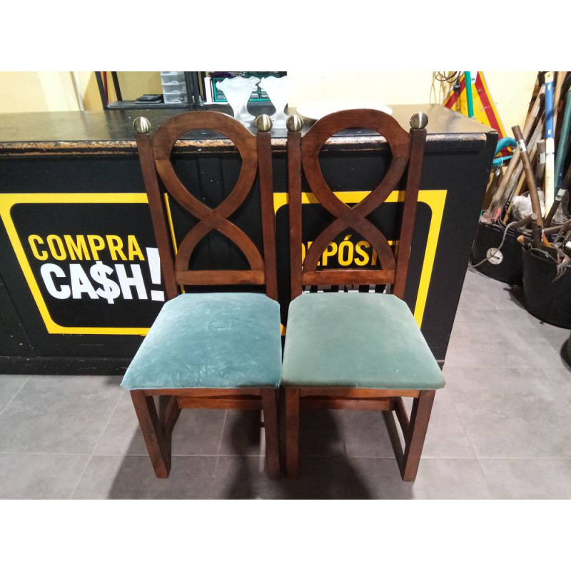 SILLA MADERA TAPIZADA