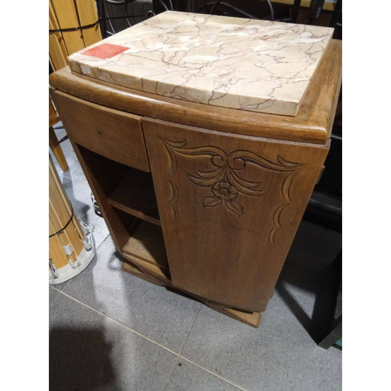 MESITA MARMOL MADERA