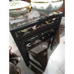 LOTE 3 MESAS NIDO METAL