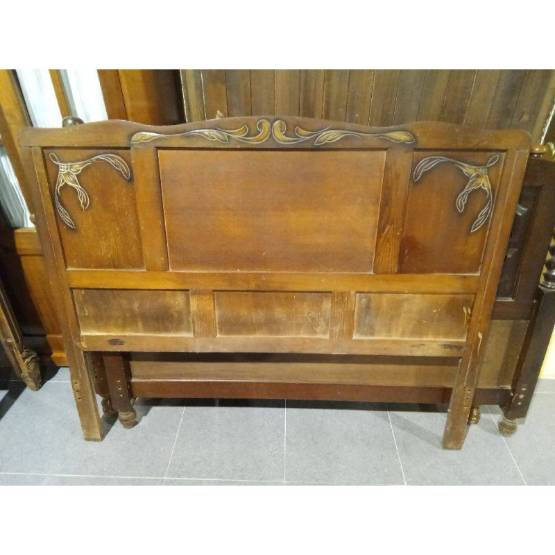 CABECERO MADERA HOJAS