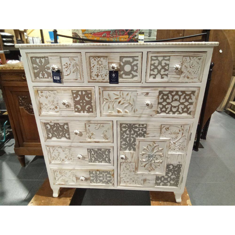 CAJONERA MADERA 99.7X34X408 8 CAJONES