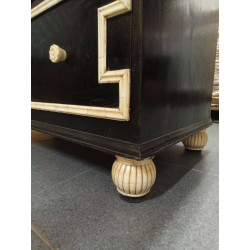 COMODA HUESO 11X51X99 TARACEA HECHOA MANO NEGRO