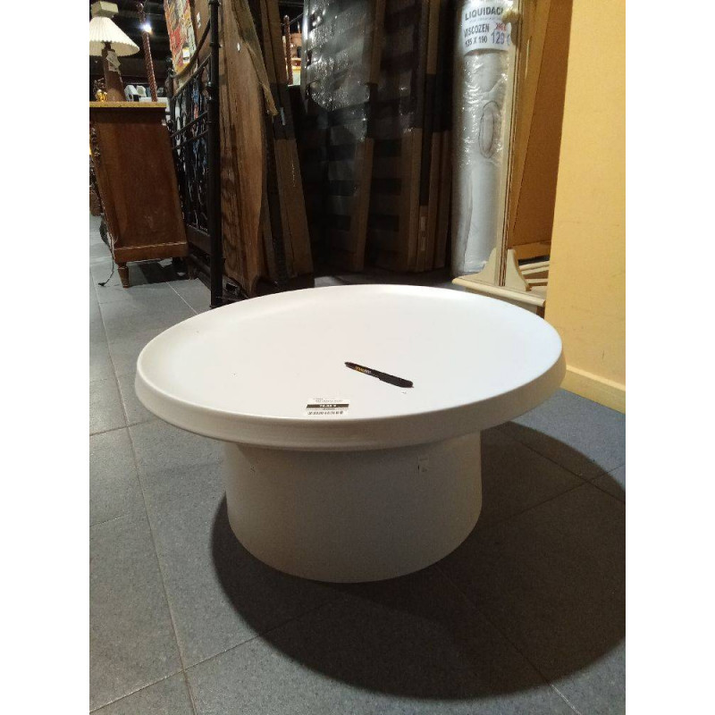 MES CENTRO METAL 75X75X37 BLANCO