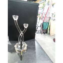 CANDELABRO DOBLE CRISTAL Y...