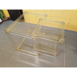 DUO MESAS METACRILATO CRISTAL