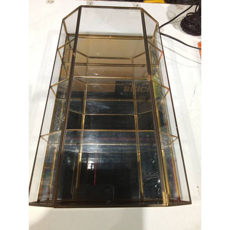 VITRINA EXPOSITORA CRISTAL LATÓN 
