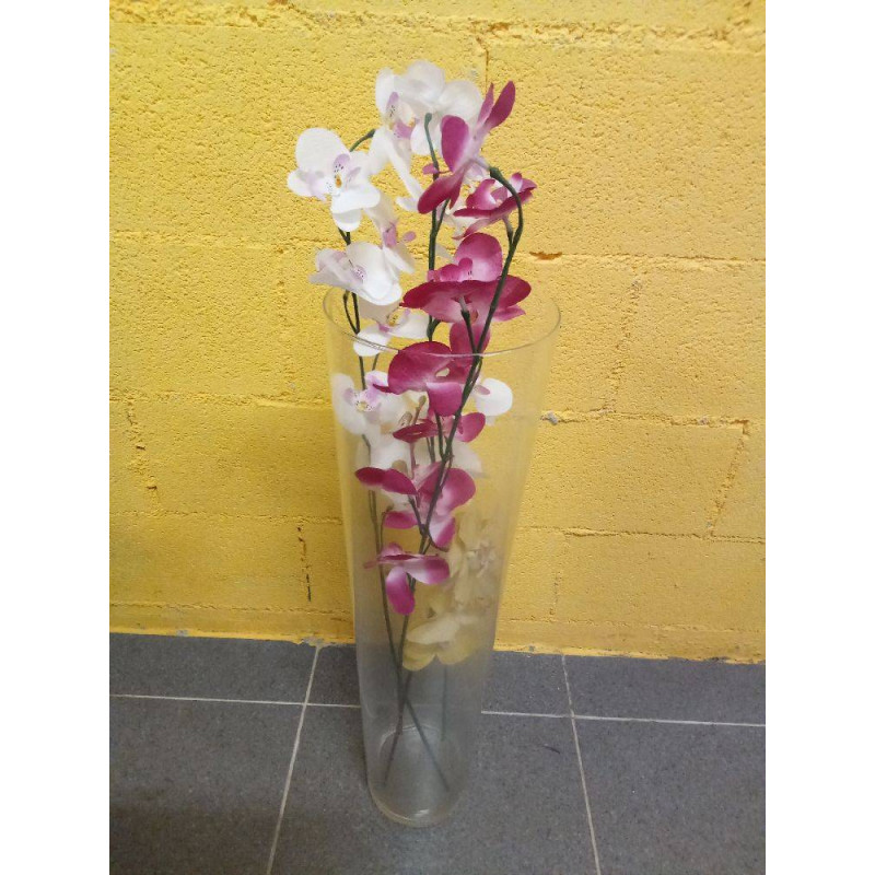 JARRÓN CRISTAL ORQUÍDEAS 