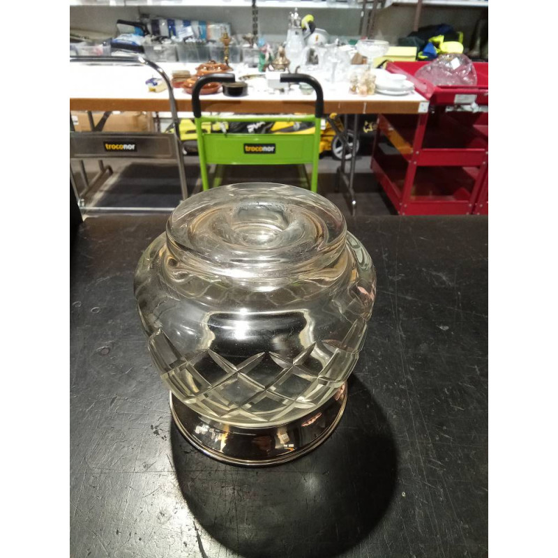 PORTAVELAS TALLADO PLATA