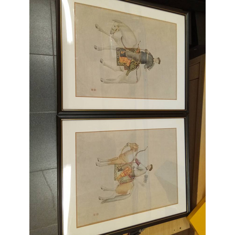 CUADRO ANTIGUO ARQUERO CHINO