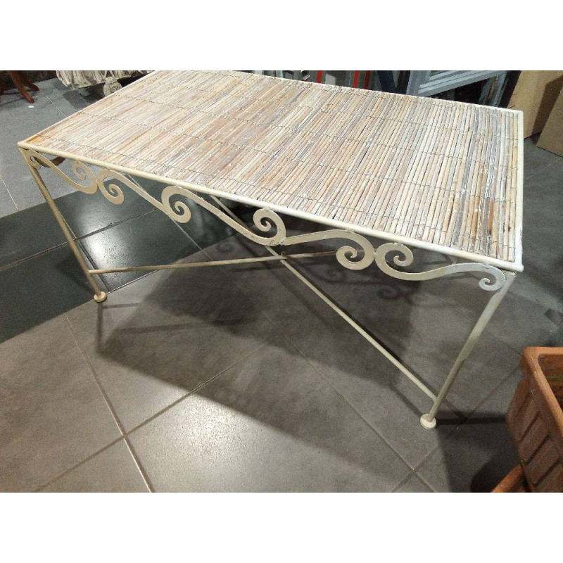 MESA CENTRO METAL CREMA