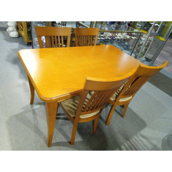 MESA COMEDOR 140X80 EXT.246CM +4 SILLAS