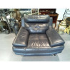 SOFA PIEL AZUL 