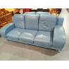SOFÁ PIEL 3 PLZS AZUL