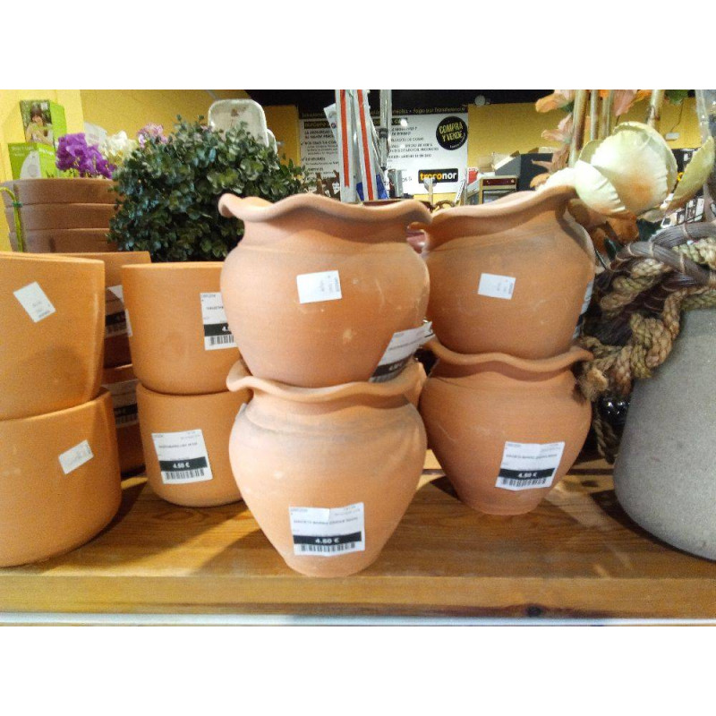 MACETA BARRO ONDAS 20CM