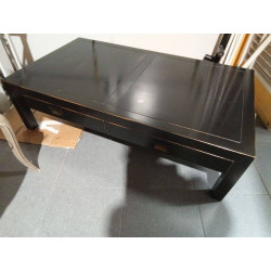 MESA COLONIAL NEGRA 4 CAJ....