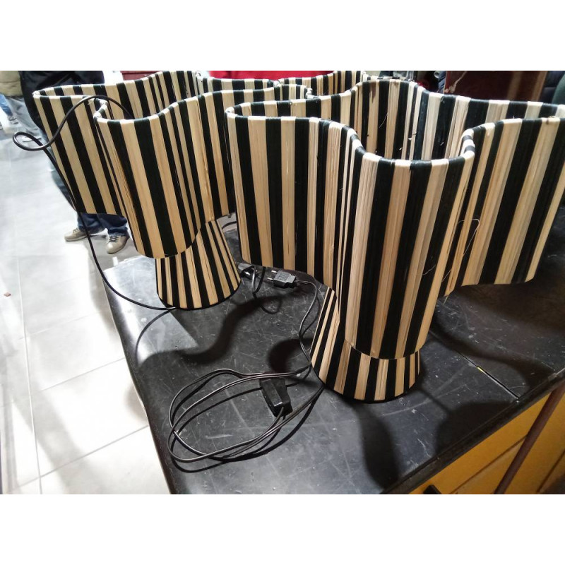 LAMPARAS FIBRAS NATURALES GRD.