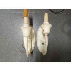 PAREJA APLIQUES ANTIGUOS BEIGE