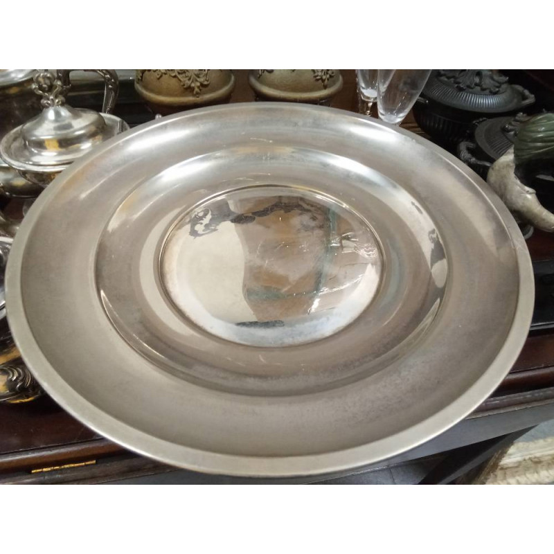 BANDEJA REDONDA PLATEADA