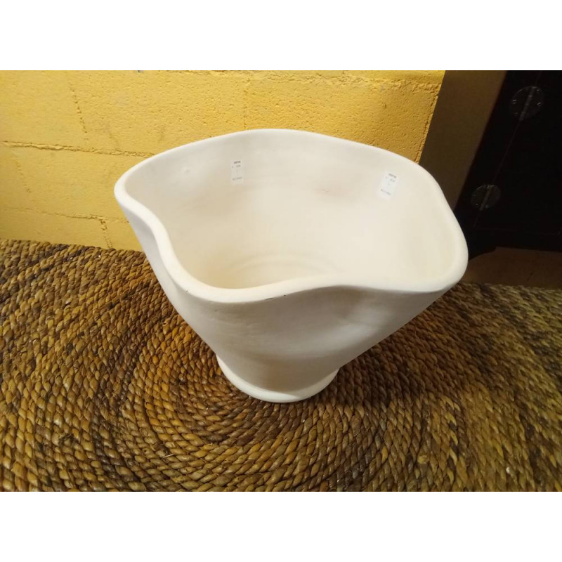 CENTRO MESA TERRACOTA 31X31X24 ARTESANAL CRUDO