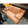 SOFA PIEL 2 PLAZAS SALMON
