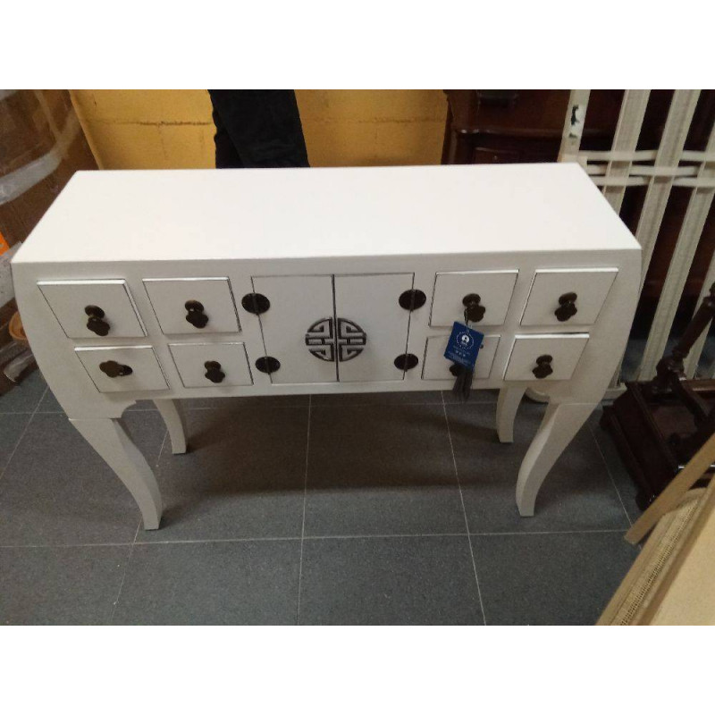 CONSOLA ABETO MDF 98X26X80 ORIENTAL BL