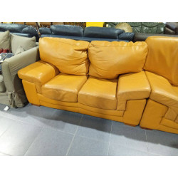 SOFA PIEL 2 PLAZAS CAMEL
