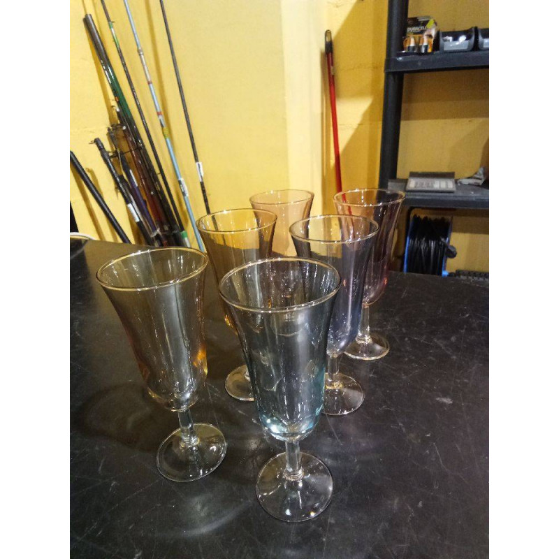 6 COPAS CAVA COLORES