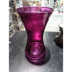 JARRÓN CRISTAL LILA