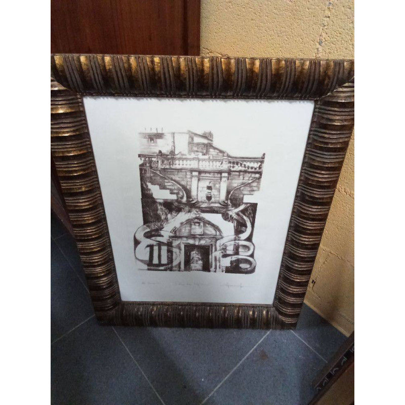 CUADRO LITOGRAFIA NUMERADA PAZO DE MARIÑAN