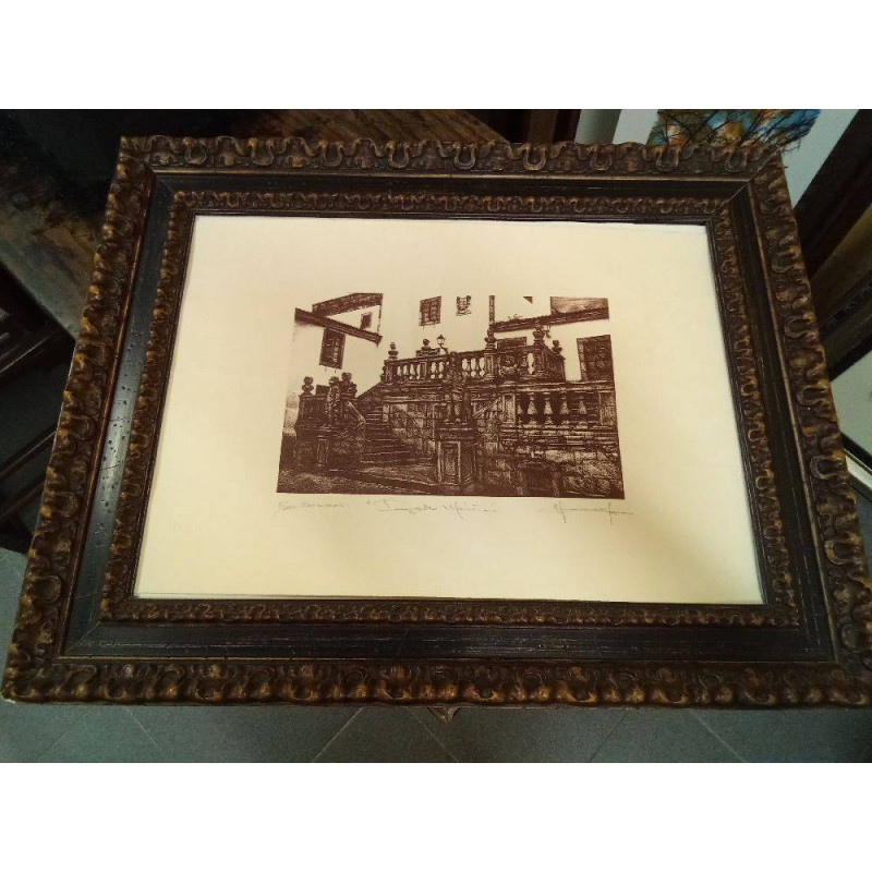 GRABADO NUMERADO PAZO DE MARIÑAN TARA