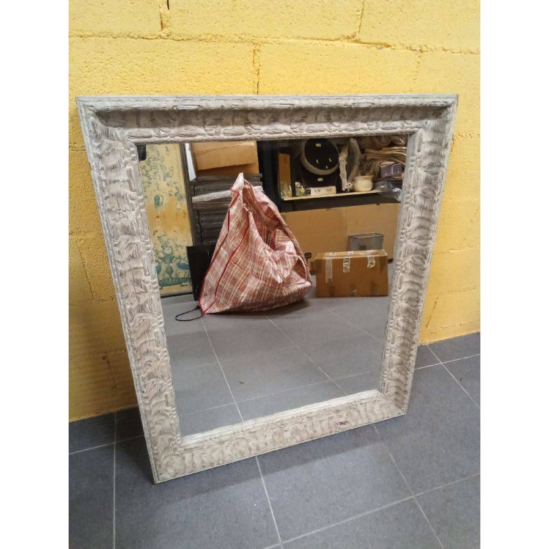 ESPEJO MADERA DECAPADO 100X84CM