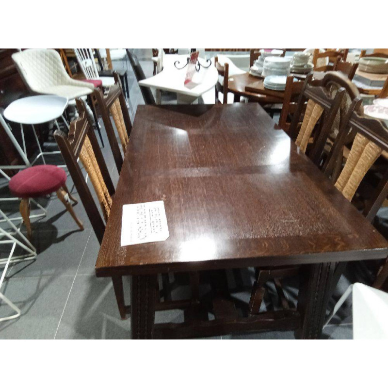 MESA BODEGON 150-230X 90 CON 4 SILLAS 