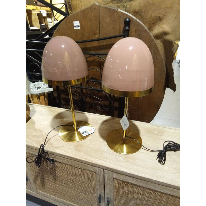 LAMPARA SOBREMESA METAL 23X23X55 SETA