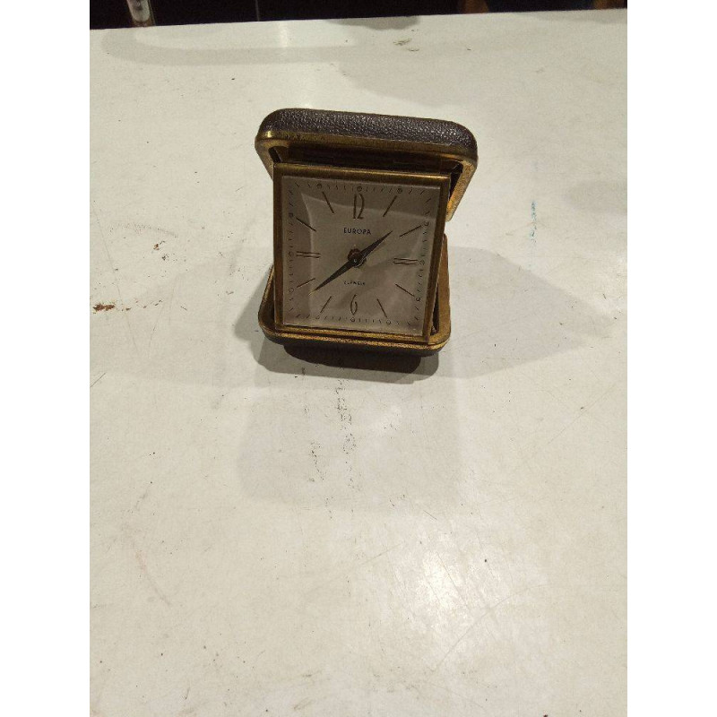 RELOJ DESPERTADOR DE VIAJE EUROPA 2 JEWELS (FUNCIONA)