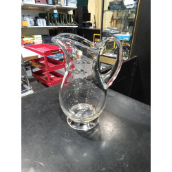 JARRA CRISTAL PIE PLATA