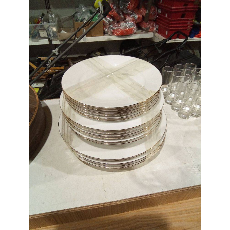 VAJILLA FILO DORADO ZARA HOME 6 LLANOS,6 SOPEROS,6 POSTRE