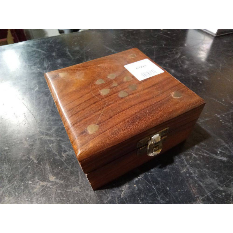 CAJA MADERA LATÓN