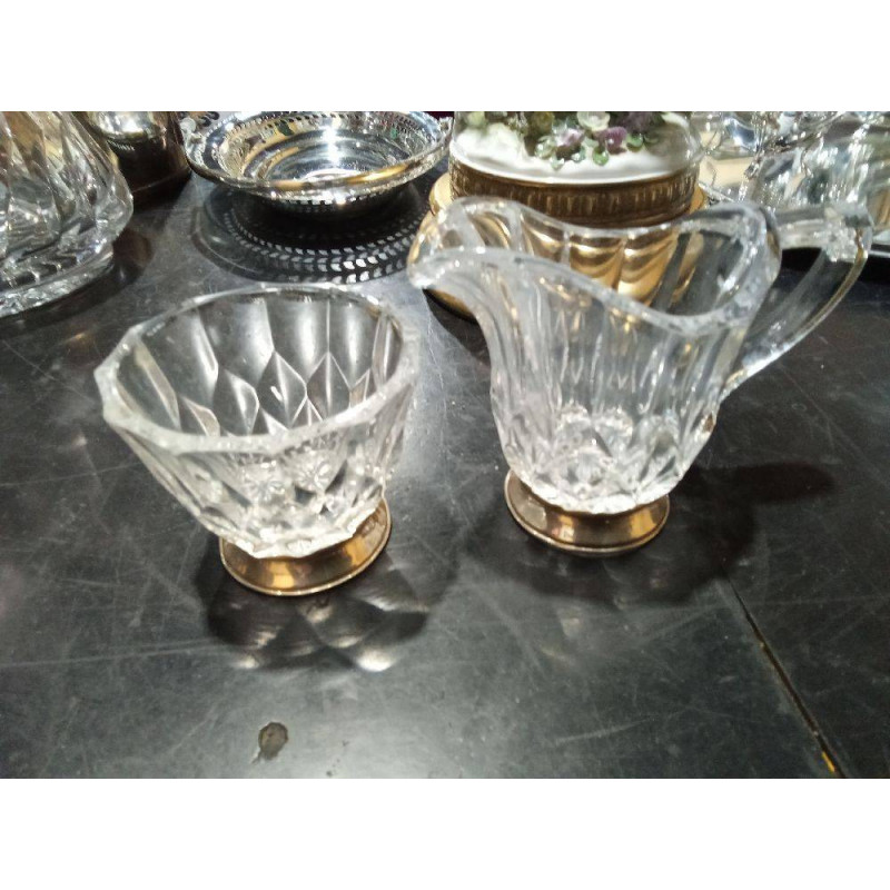 JARRA CON VASO PIE PLATA